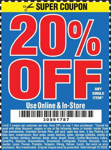 com, social media, in an email, or anywhere else online. . Harbor freight in store coupon